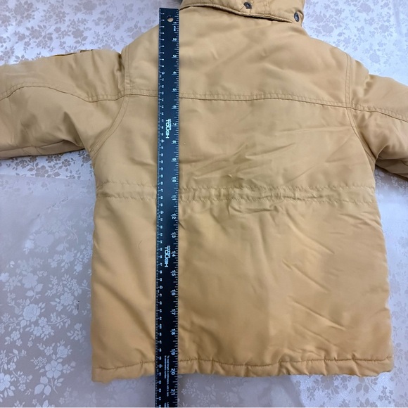 Timberland Toddler Boys Parka Coat Mustard Yellow Faux Fur Hood 3T - Picture 12 of 12